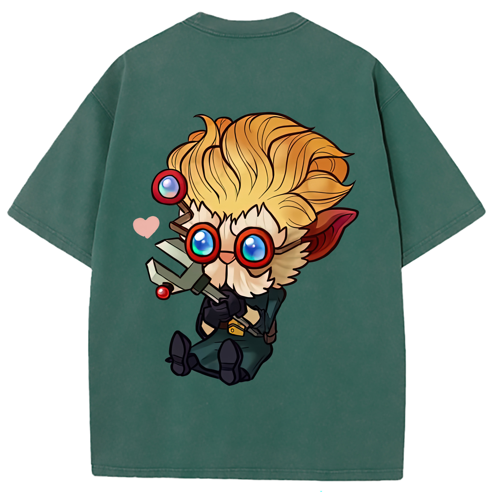 （画像用） リーグ・オブ・レジェンド League of Legends LOL 綿100% ヴィンテージ風 半袖Tシャツ（背面プリント）